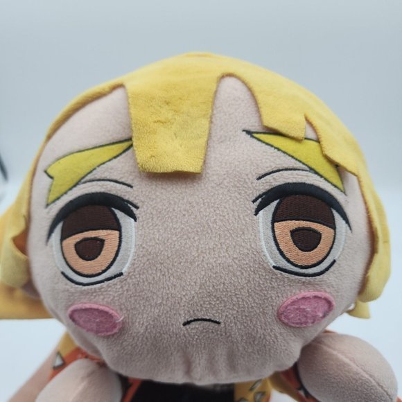 Sega Demon‎ Slayer Kimetsu no Yaiba Zenitsu Agatsuma 15" Plush Yellow Sad Laying - Picture 8 of 8
